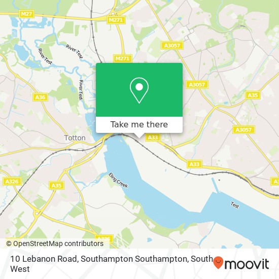 10 Lebanon Road, Southampton Southampton map