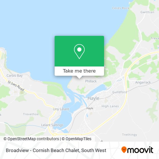 Broadview - Cornish Beach Chalet map