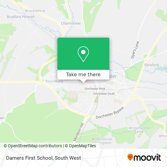 Damers First School map
