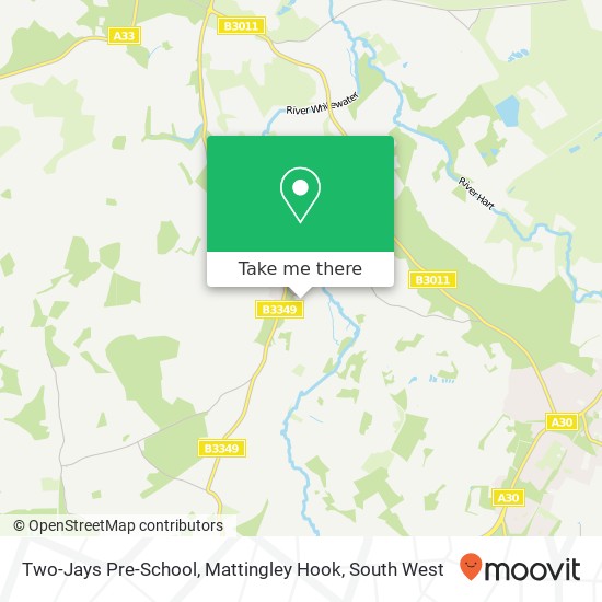 Two-Jays Pre-School, Mattingley Hook map