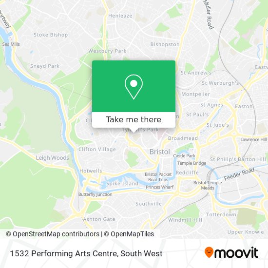 1532 Performing Arts Centre map