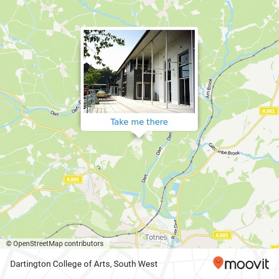 Dartington College of Arts, Park Road Dartington Hall Totnes TQ9 6 map