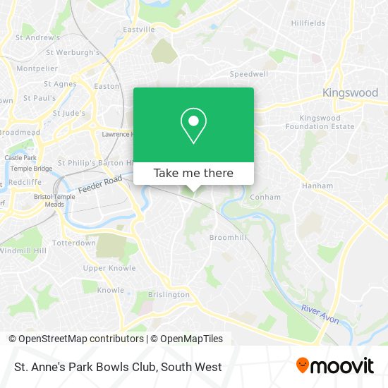 St. Anne's Park Bowls Club map