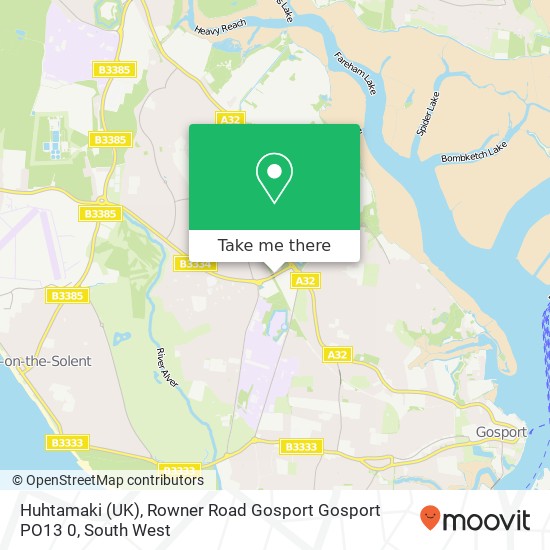 Huhtamaki (UK), Rowner Road Gosport Gosport PO13 0 map