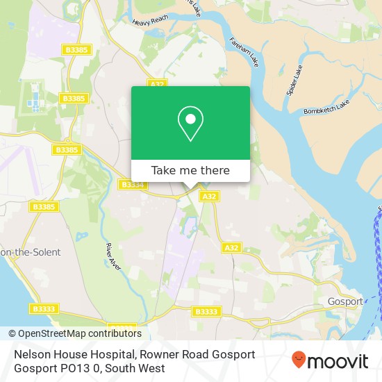 Nelson House Hospital, Rowner Road Gosport Gosport PO13 0 map