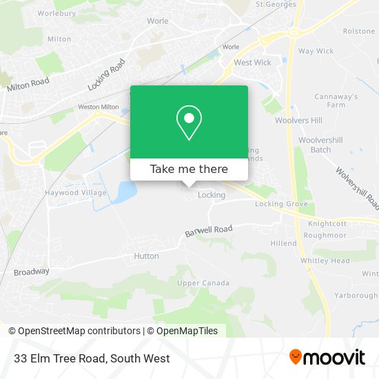 33 Elm Tree Road map