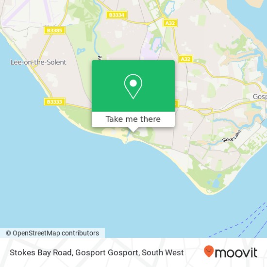 Stokes Bay Road, Gosport Gosport map