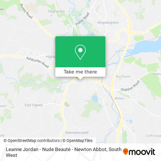 Leanne Jordan - Nude Beauté - Newton Abbot map