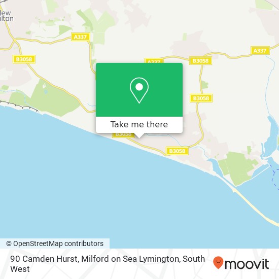 90 Camden Hurst, Milford on Sea Lymington map