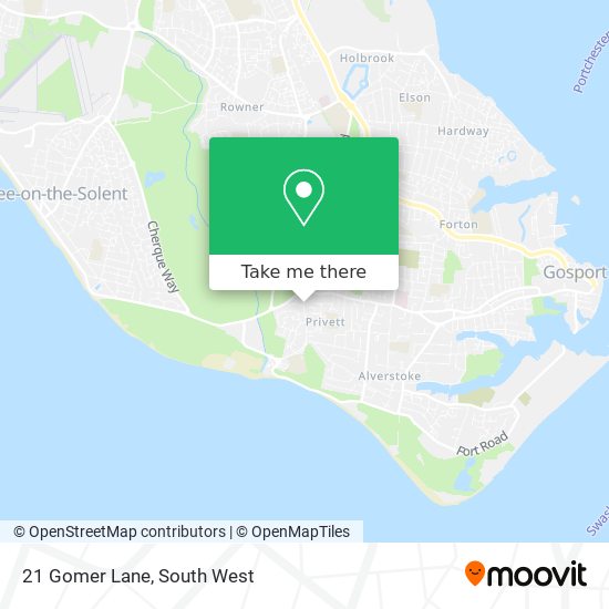 21 Gomer Lane map