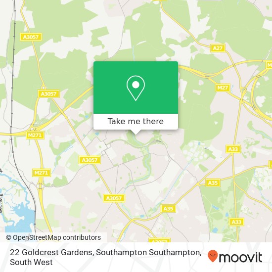 22 Goldcrest Gardens, Southampton Southampton map