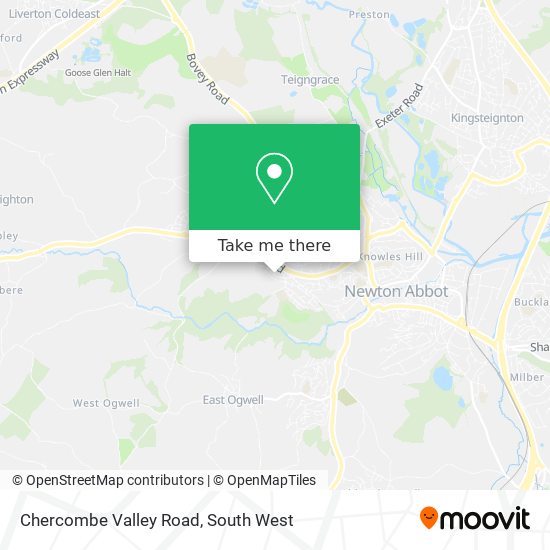 Chercombe Valley Road map