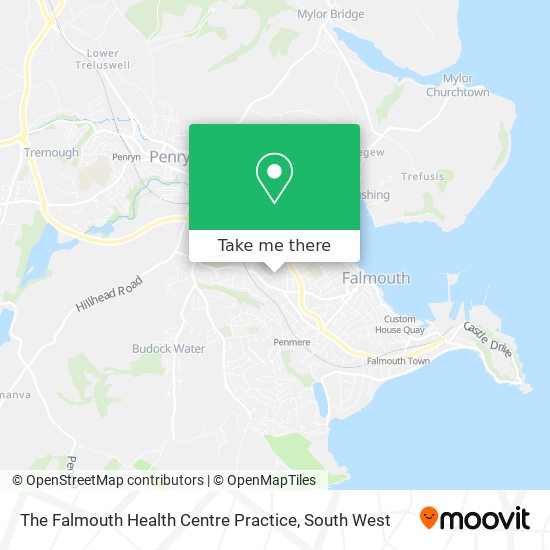The Falmouth Health Centre Practice map