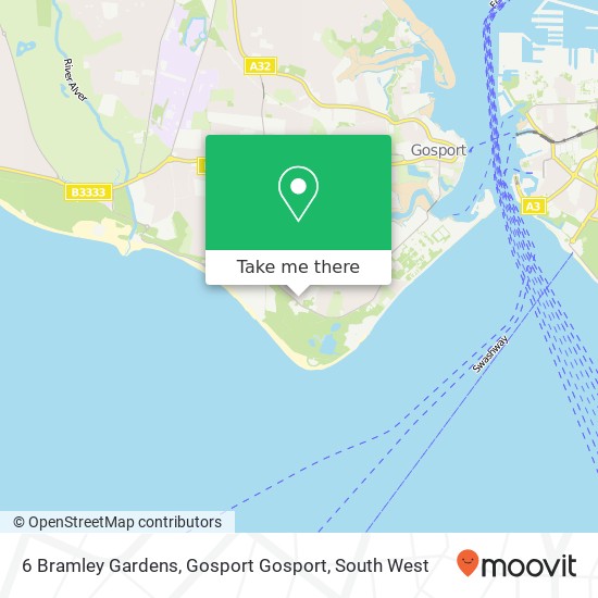 6 Bramley Gardens, Gosport Gosport map