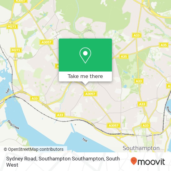 Sydney Road, Southampton Southampton map
