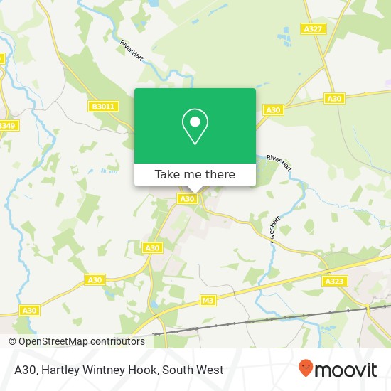 A30, Hartley Wintney Hook map