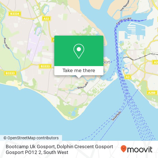 Bootcamp Uk Gosport, Dolphin Crescent Gosport Gosport PO12 2 map