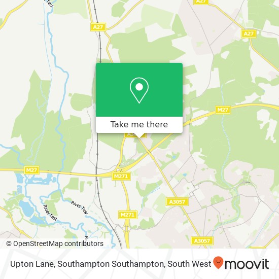 Upton Lane, Southampton Southampton map