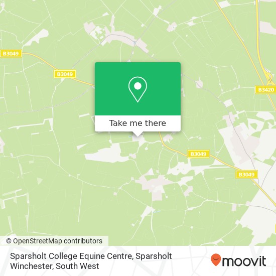 Sparsholt College Equine Centre, Sparsholt Winchester map