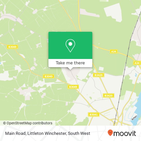 Main Road, Littleton Winchester map