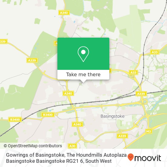 Gowrings of Basingstoke, The Houndmills Autoplaza Basingstoke Basingstoke RG21 6 map
