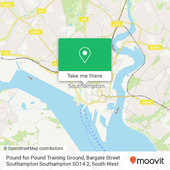 Pound for Pound Training Ground, Bargate Street Southampton Southampton SO14 2 map