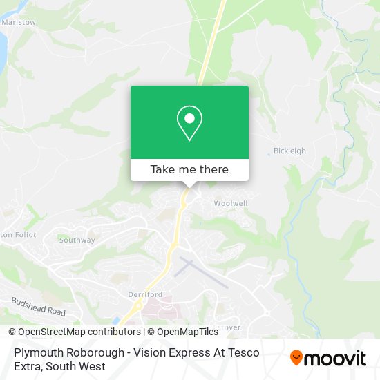 Plymouth Roborough - Vision Express At Tesco Extra map