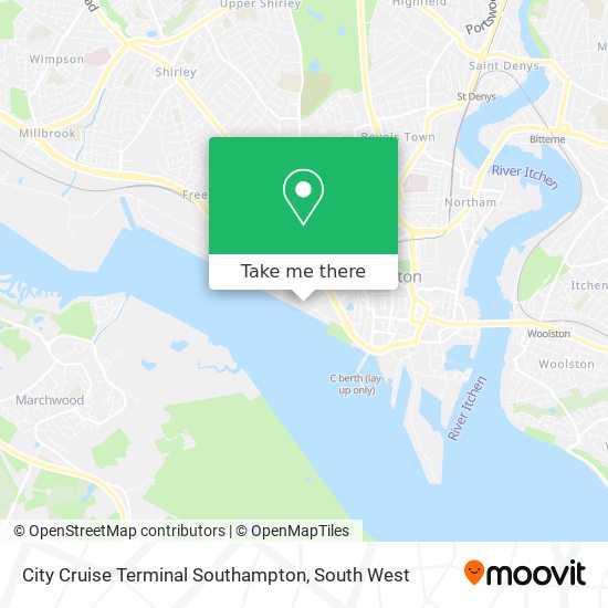 City Cruise Terminal Southampton map