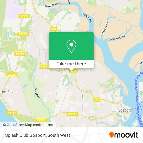 Splash Club Gosport map