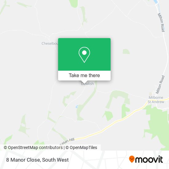 8 Manor Close, Dewlish Dorchester map