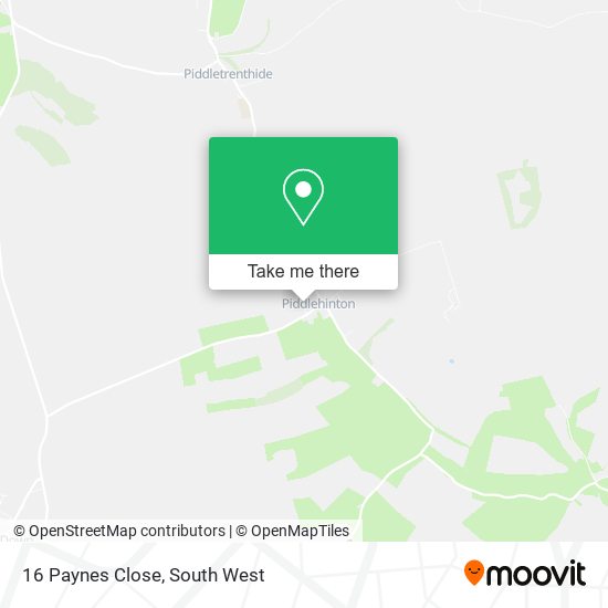 16 Paynes Close, Piddlehinton Dorchester map