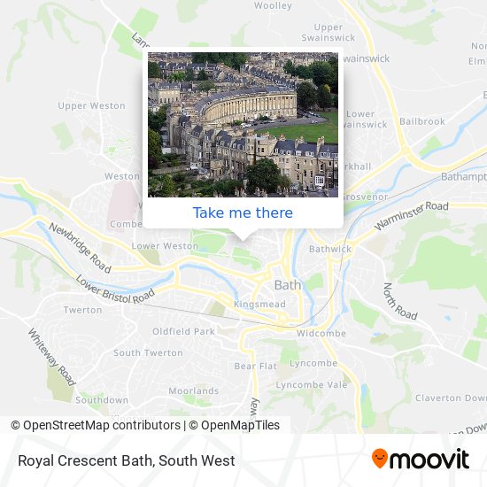 Royal Crescent Bath map