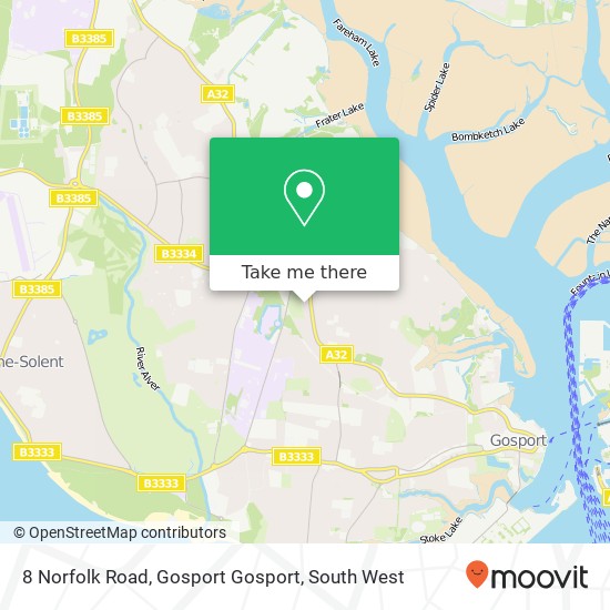 8 Norfolk Road, Gosport Gosport map