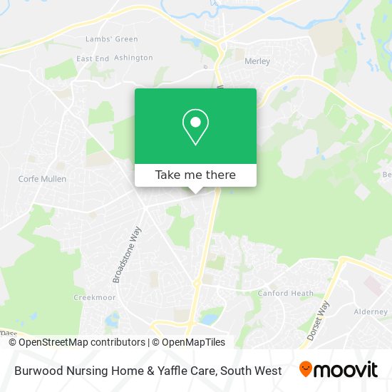 Burwood Nursing Home & Yaffle Care map