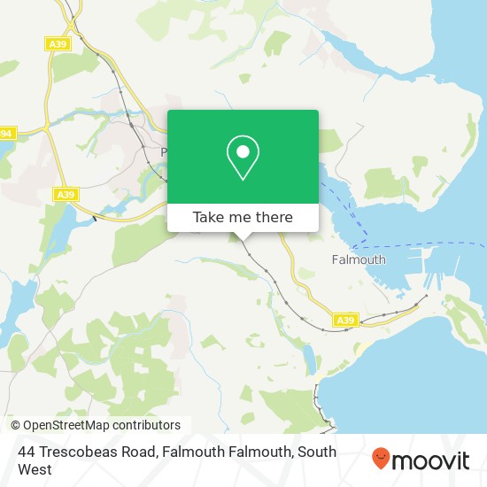 44 Trescobeas Road, Falmouth Falmouth map