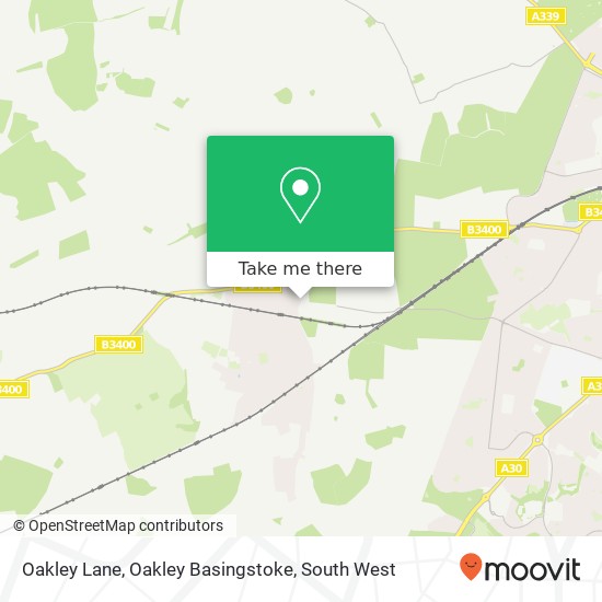 Oakley Lane, Oakley Basingstoke map