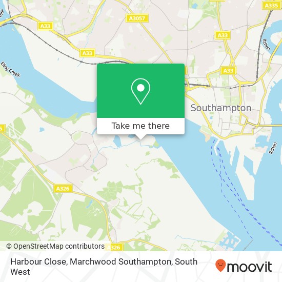 Harbour Close, Marchwood Southampton map