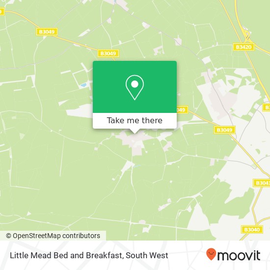 Little Mead Bed and Breakfast map