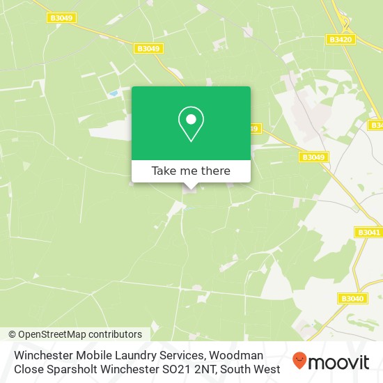 Winchester Mobile Laundry Services, Woodman Close Sparsholt Winchester SO21 2NT map