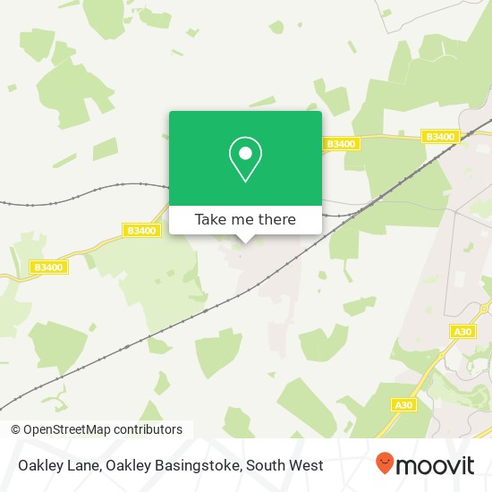 Oakley Lane, Oakley Basingstoke map