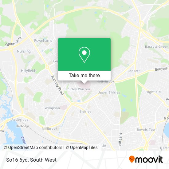 How to get to So16 6yd in Southampton by bus or train?