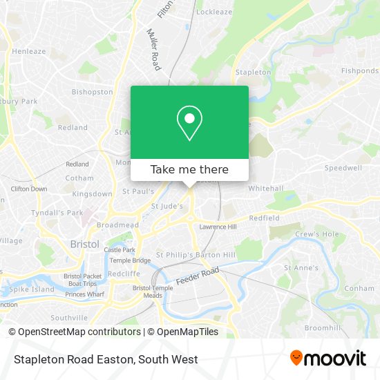 Stapleton Road Easton map