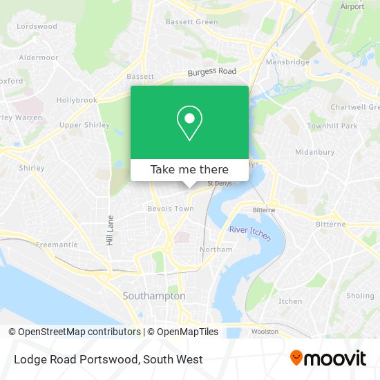 Lodge Road Portswood map