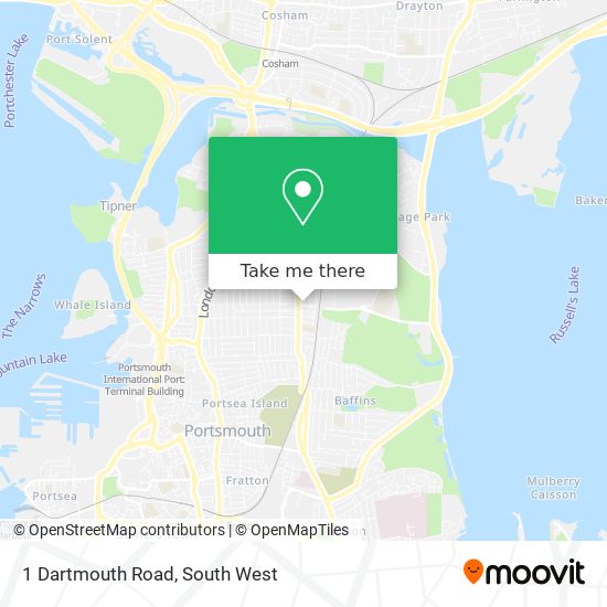 1 Dartmouth Road map