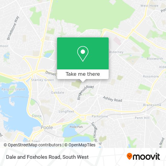 Dale and Foxholes Road map