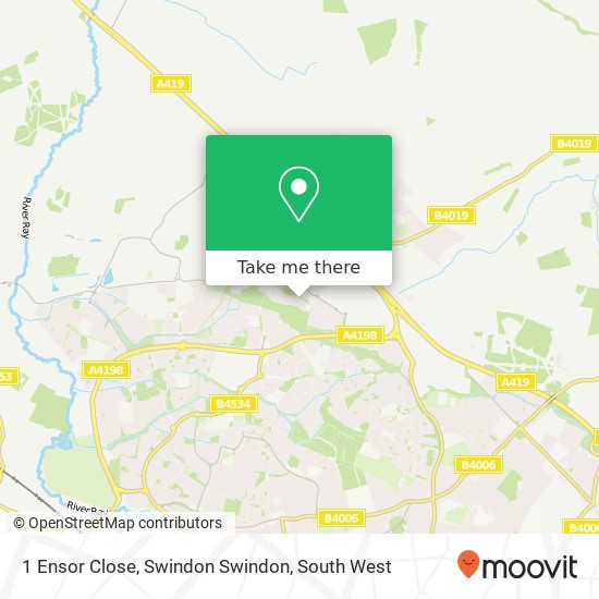 1 Ensor Close, Swindon Swindon map