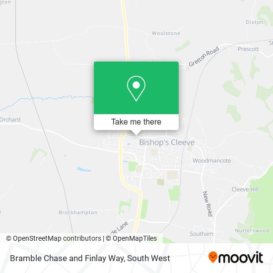 Bramble Chase and Finlay Way map