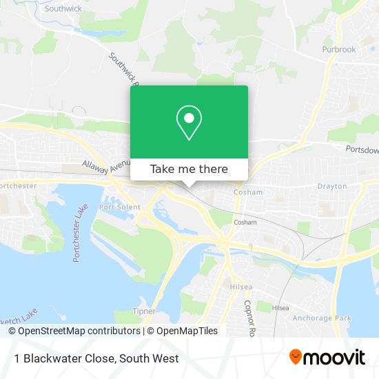 1 Blackwater Close map