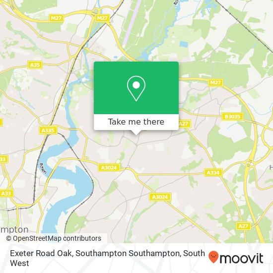 Exeter Road Oak, Southampton Southampton map
