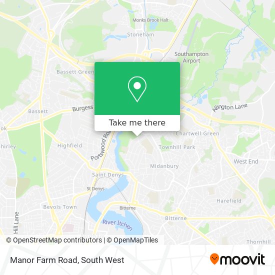 Manor Farm Road map